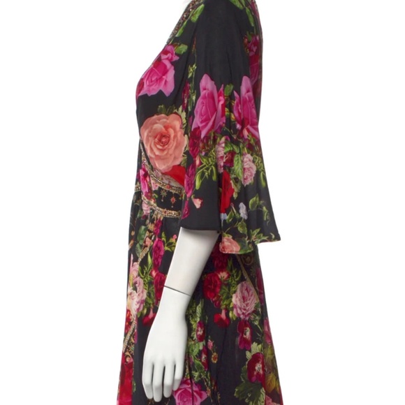 Camilla Silk Midi Floral Dress M BNWT - Picture 2 of 3
